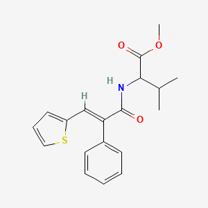 molecular formula C19H21NO3S B7787832 methyl 3-methyl-2-[(2E)-2-phenyl-3-(thiophen-2-yl)prop-2-enamido]butanoate 