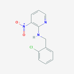 molecular formula C12H10ClN3O2 B7787837 N-[(2-chlorophenyl)methyl]-3-nitropyridin-2-amine CAS No. 4719-69-1