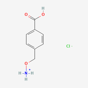 molecular formula C8H10ClNO3 B7787865 1-[(Ammoniooxy)methyl]-4-carboxybenzene chloride 