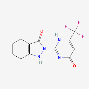 molecular formula C12H11F3N4O2 B7787891 CID 3416866 