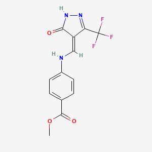 molecular formula C13H10F3N3O3 B7787900 CID 5930291 