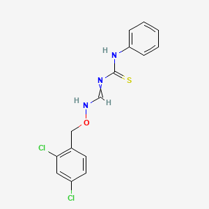 molecular formula C15H13Cl2N3OS B7787921 1-[[(2,4-Dichlorophenyl)methoxyamino]methylidene]-3-phenylthiourea 