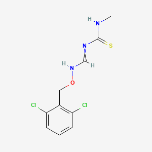molecular formula C10H11Cl2N3OS B7787922 1-[(Z)-{[(2,6-dichlorophenyl)methoxy]imino}methyl]-3-methylthiourea 