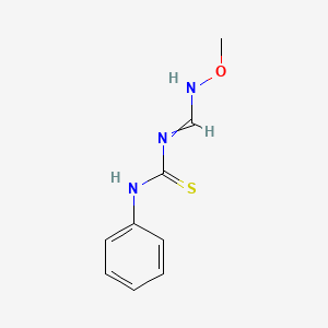 molecular formula C9H11N3OS B7787924 1-[(Methoxyamino)methylidene]-3-phenylthiourea 