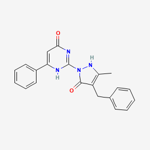 molecular formula C21H18N4O2 B7788043 CID 3850202 