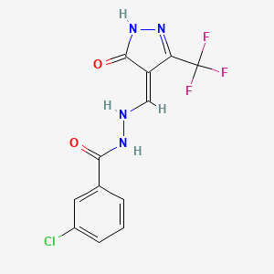molecular formula C12H8ClF3N4O2 B7788053 CID 5930050 