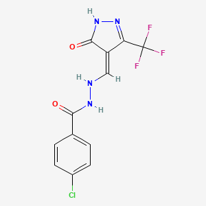 molecular formula C12H8ClF3N4O2 B7788057 CID 5823051 