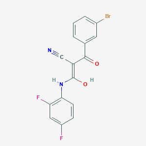 molecular formula C16H9BrF2N2O2 B7788150 (Z)-2-(3-bromobenzoyl)-3-(2,4-difluoroanilino)-3-hydroxyprop-2-enenitrile 