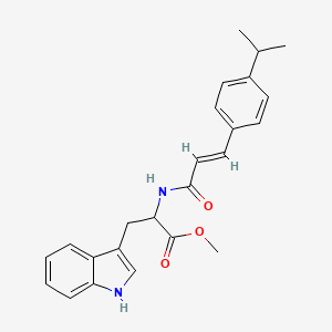 molecular formula C24H26N2O3 B7788192 methyl 3-(1H-indol-3-yl)-2-[(2E)-3-[4-(propan-2-yl)phenyl]prop-2-enamido]propanoate 