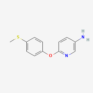 molecular formula C12H12N2OS B7788248 6-[4-(Methylsulfanyl)phenoxy]pyridin-3-amine 