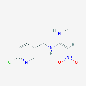 molecular formula C9H11ClN4O2 B7788345 [(Z)-1-{[(6-chloropyridin-3-yl)methyl]amino}-2-nitroethenyl](methyl)amine 
