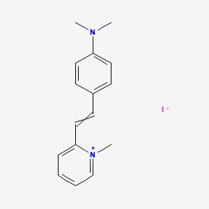 molecular formula C16H19IN2 B7788364 2-{2-[4-(Dimethylamino)phenyl]ethenyl}-1-methylpyridin-1-ium iodide 