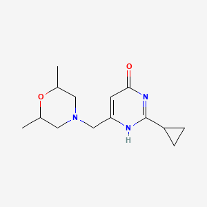 2-cyclopropyl-6-[(2,6-dimethylmorpholin-4-yl)methyl]-1H-pyrimidin-4-one