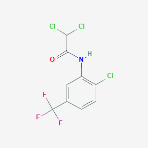molecular formula C9H5Cl3F3NO B7788458 2,2-dichloro-N-[2-chloro-5-(trifluoromethyl)phenyl]acetamide CAS No. 94059-41-3