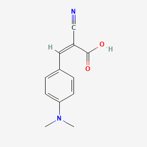 molecular formula C12H12N2O2 B7788459 (Z)-2-cyano-3-[4-(dimethylamino)phenyl]prop-2-enoic acid 