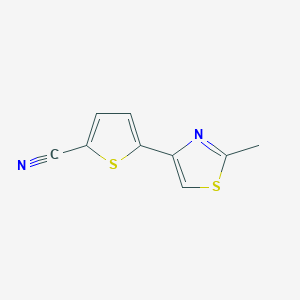molecular formula C9H6N2S2 B7788474 5-(2-Methyl-1,3-thiazol-4-yl)thiophene-2-carbonitrile 