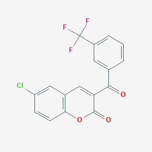 molecular formula C17H8ClF3O3 B7788480 6-Chloro-3-(3-trifluoromethyl-benzoyl)-chromen-2-one 