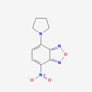 molecular formula C10H10N4O3 B7788485 4-nitro-7-tetrahydro-1H-pyrrol-1-yl-2,1,3-benzoxadiazole 