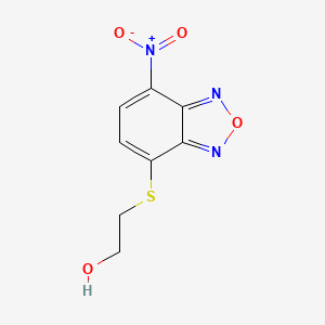 molecular formula C8H7N3O4S B7788498 2-((7-Nitrobenzo[c][1,2,5]oxadiazol-4-yl)thio)ethanol 