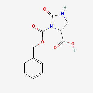 molecular formula C12H12N2O5 B7788525 (R)-3-Cbz-2-oxo-imidazolidine-4-carboxylicacid 