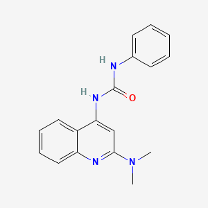 molecular formula C18H18N4O B7788558 1-[2-(Dimethylamino)quinolin-4-yl]-3-phenylurea 