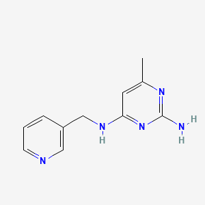 molecular formula C11H13N5 B7788587 6-methyl-4-N-(pyridin-3-ylmethyl)pyrimidine-2,4-diamine 