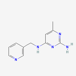 molecular formula C11H13N5 B7788587 6-Methyl-N4-(pyridin-3-ylmethyl)pyrimidine-2,4-diamine 