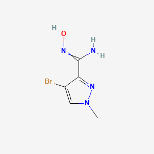 molecular formula C5H7BrN4O B7788614 4-Bromo-N'-hydroxy-1-methyl-1H-pyrazole-3-carboximidamide 