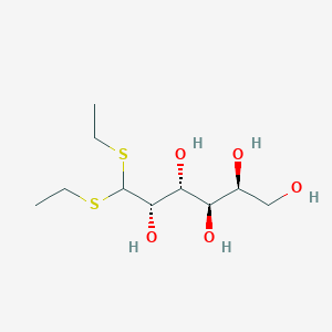 molecular formula C10H22O5S2 B7788644 (2S,3R,4R,5S)-6,6-bis(ethylsulfanyl)hexane-1,2,3,4,5-pentol 