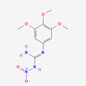 molecular formula C10H14N4O5 B7788694 1-Nitro-3-(3,4,5-trimethoxyphenyl)guanidine 