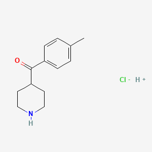 Hydron;(4-methylphenyl)-piperidin-4-ylmethanone;chloride