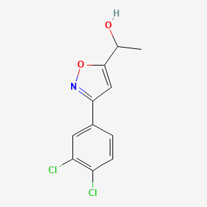 molecular formula C11H9Cl2NO2 B7788831 1-[3-(3,4-Dichlorophenyl)-1,2-oxazol-5-yl]ethanol 