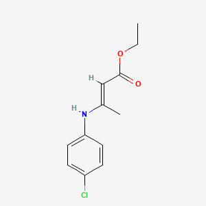 molecular formula C12H14ClNO2 B7788866 Ethyl 3-(4-chloroanilino)crotonate 