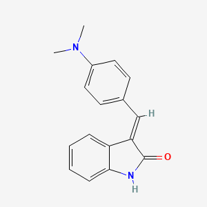 molecular formula C17H16N2O B7788885 3-(4-二甲氨基苄亚叉基)-2-吲哚酮 CAS No. 90828-16-3