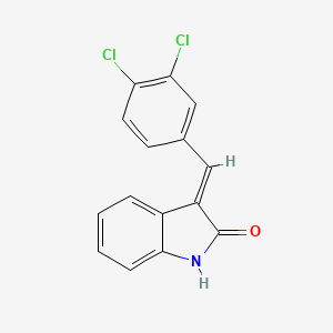 molecular formula C15H9Cl2NO B7788892 3-[(3,4-dichlorophenyl)methylidene]-2,3-dihydro-1H-indol-2-one 