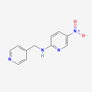 molecular formula C11H10N4O2 B7788894 5-nitro-N-(pyridin-4-ylmethyl)pyridin-2-amine 