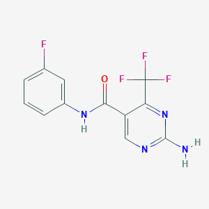 2-amino-N-(3-fluorophenyl)-4-(trifluoromethyl)pyrimidine-5-carboxamide