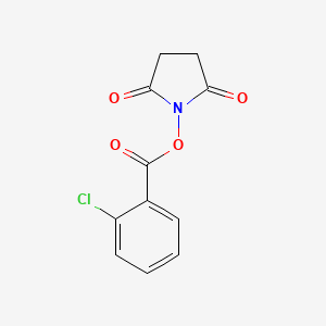 molecular formula C11H8ClNO4 B7788960 2,5-Pyrrolidinedione, 1-[(2-chlorobenzoyl)oxy]- CAS No. 68388-08-9