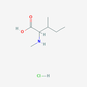 molecular formula C7H16ClNO2 B7788970 3-Methyl-2-(methylamino)pentanoic acid hydrochloride 