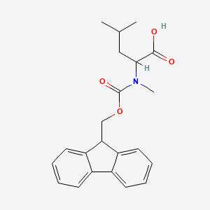 molecular formula C22H25NO4 B7788995 N-[(9H-fluoren-9-ylmethoxy)carbonyl]-N-methylleucine 