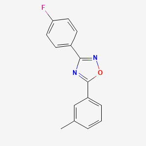 molecular formula C15H11FN2O B7789037 3-(4-Fluorophenyl)-5-(3-methylphenyl)-1,2,4-oxadiazole 