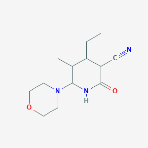 4-Ethyl-5-methyl-6-(morpholin-4-yl)-2-oxopiperidine-3-carbonitrile