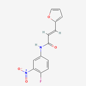 molecular formula C13H9FN2O4 B7789097 (2E)-N-(4-fluoro-3-nitrophenyl)-3-(furan-2-yl)prop-2-enamide 