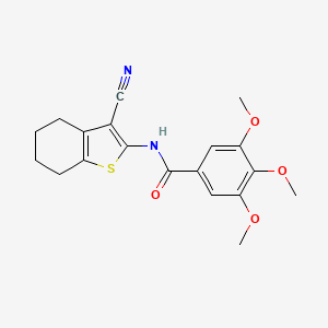 molecular formula C19H20N2O4S B7789256 N-(3-cyano-4,5,6,7-tetrahydro-1-benzothiophen-2-yl)-3,4,5-trimethoxybenzamide 