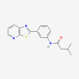 molecular formula C17H17N3OS B7789294 3-methyl-N-(3-(thiazolo[5,4-b]pyridin-2-yl)phenyl)butanamide 