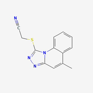 [(5-Methyl[1,2,4]triazolo[4,3-a]quinolin-1-yl)thio]acetonitrile