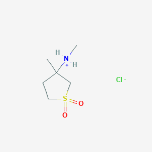 molecular formula C6H14ClNO2S B7789352 N,3-dimethyltetrahydrothiophen-3-aminium 1,1-dioxide chloride 