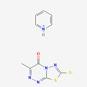 molecular formula C10H9N5OS2 B7789367 7-Mercapto-3-methyl-[1,3,4]thiadiazolo[2,3-c][1,2,4]triazin-4-onepyridiniumsalt 