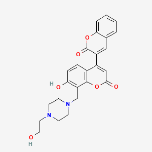 molecular formula C25H24N2O6 B7789388 7'-hydroxy-8'-{[4-(2-hydroxyethyl)piperazin-1-yl]methyl}-2H,2'H-3,4'-bichromene-2,2'-dione 