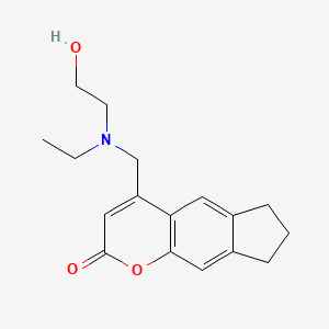 molecular formula C17H21NO3 B7789409 4-{[ethyl(2-hydroxyethyl)amino]methyl}-7,8-dihydrocyclopenta[g]chromen-2(6H)-one 